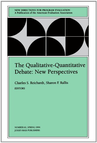 EV Qualitative Quantitative Debate 61: New Perspectives: New Directions for Program Evaluation #61 (J-B PE Single Issue (Program) Evaluation) (9780787999674) by Reichardt, Charles S.