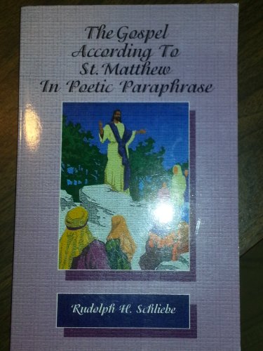 Stock image for The Gospel According to St. Matthew in Poetic Paraphrase/Poetic Reflections: 2 Volumes for sale by FCD Books & More