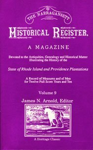 Imagen de archivo de THE NARRAGANSETT HISTORICAL REGISTER, Volume 9 a la venta por Janaway Publishing Inc.