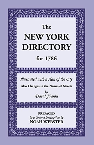 Stock image for New York Directory for 1786 for sale by Chiron Media