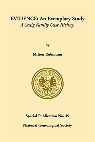 9780788454103: Evidence: An Exemplary Study--- A Craig Family Case History