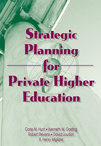 Beispielbild fr Strategic Planning for Private Higher Education zum Verkauf von Blackwell's