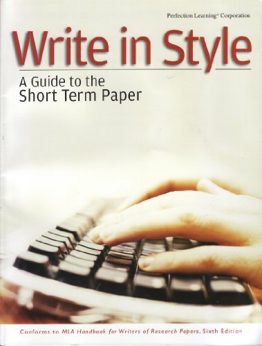 Imagen de archivo de Write in Style: A guide to the short term paper a la venta por HPB-Red