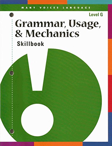 Beispielbild fr Grammar, Usage, & Mechanics Skillbook (Level G) zum Verkauf von Better World Books