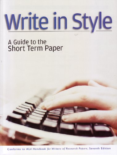 Imagen de archivo de Write in Style A Guide to the Short Term Paper a la venta por SecondSale