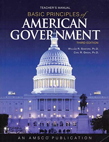 Stock image for Basic Principles of American Government Teachers Manual for sale by The Book Spot