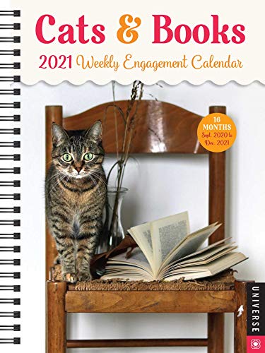 9780789338396: Cats & Books 16-Month 2020-2021 Weekly Engagement Calendar