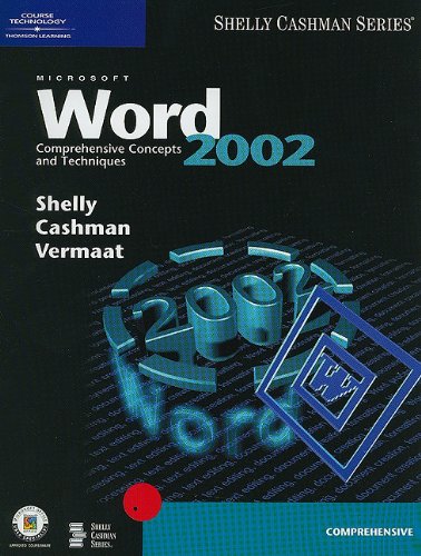 9780789562883: Microsoft Word 2002: Comprehensive Concepts and Techniques (Shelly Cashman Series)