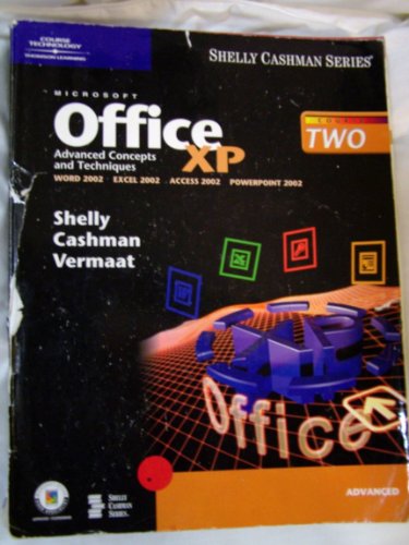 Imagen de archivo de Microsoft Office XP: Advanced Concepts and Techniques (Shelly Cashman) a la venta por BooksRun