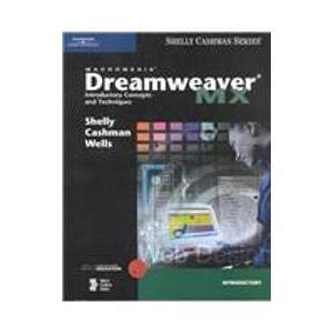 Stock image for Macromedia Dreamweaver MX: Introductory Concepts and Techniques for sale by HPB-Red