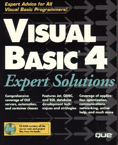 Beispielbild fr Visual Basic 4 Expert Solutions/Book and Cd-Rom zum Verkauf von HPB-Red