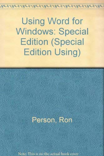 9780789703484: Special Edition (Special Edition Using)