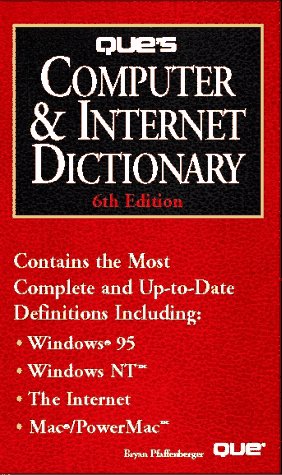 Imagen de archivo de Que's 1996 Computer and Internet Dictionary a la venta por Better World Books