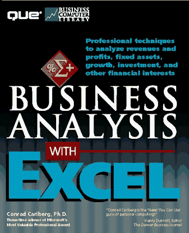 Beispielbild fr Business Analysis with Excel (Que Business Computer Library) zum Verkauf von Wonder Book