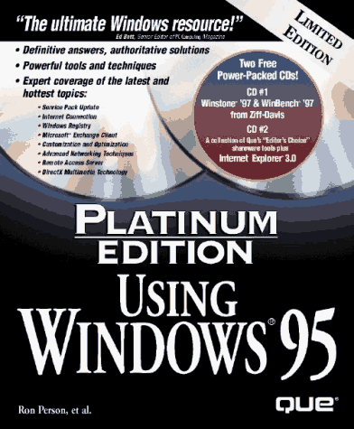 Beispielbild fr Using Windows 95: Platinum Edition zum Verkauf von Wonder Book