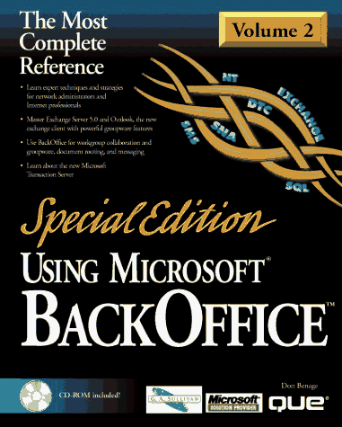 9780789711304: Using Microsoft Backoffice: Special