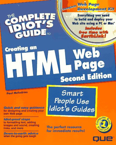 Beispielbild fr The Complete Idiot's Guide to Creating an HTML Web Page zum Verkauf von Better World Books