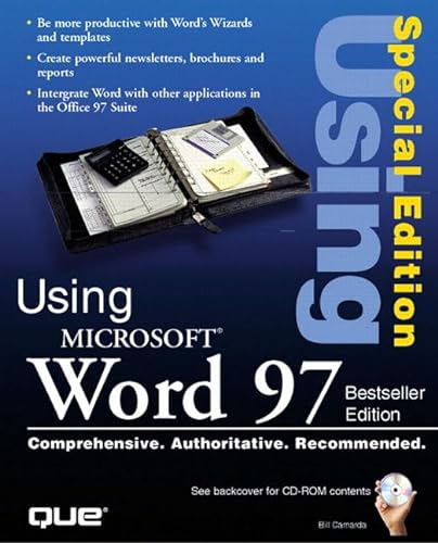 Using Microsoft Word 97: Best Seller Edition (9780789713988) by Camarda, Bill
