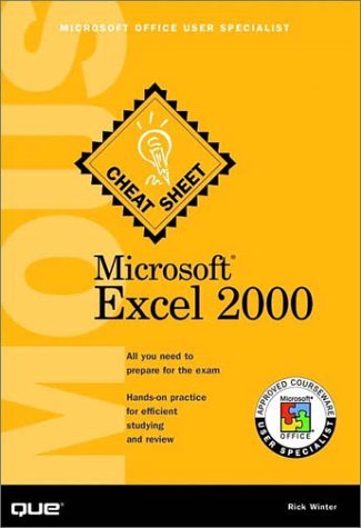 Microsoft Excel 2000: Mous Cheat Sheet (9780789721167) by Winter, Rick