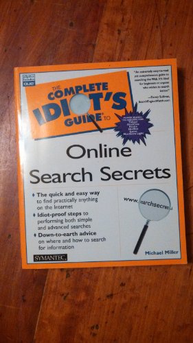 9780789723734: The complete idiot's guide to online search secrets