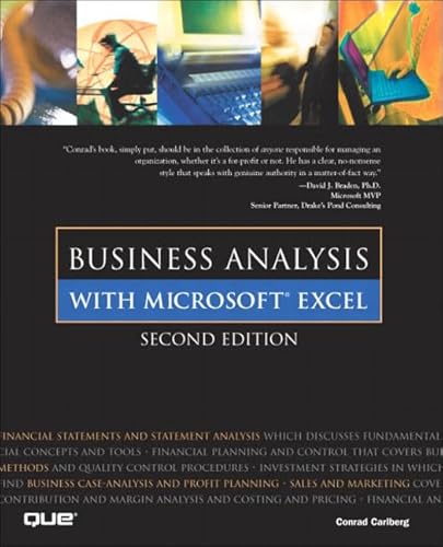 9780789725523: Business Analysis with Microsoft Excel