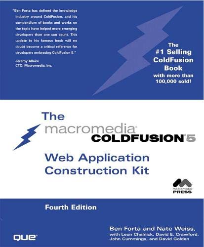 Beispielbild fr Coldfusion 5 Web Application Construction Kit zum Verkauf von -OnTimeBooks-