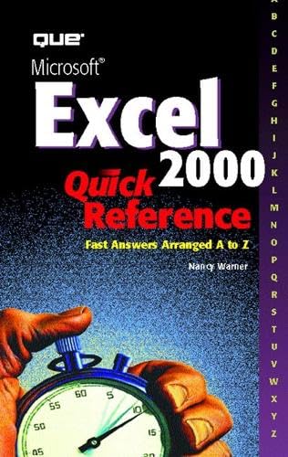 9780789725875: Microsoft Excel 2000 Quick Reference