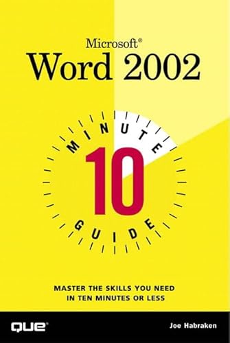 Imagen de archivo de 10 Minute Guide to Microsoft Word 2002 a la venta por Ergodebooks