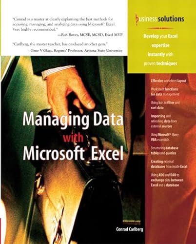 Beispielbild fr Managing Data with Excel (Business Solutions) zum Verkauf von Buchpark