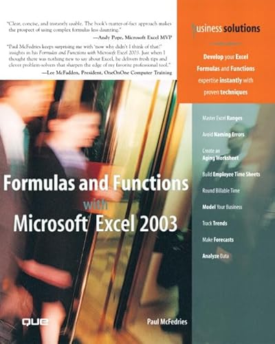 Stock image for Formulas and Functions with Microsoft Excel 2003 for sale by Better World Books