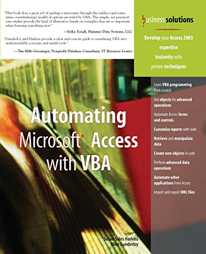 9780789732446: Automating Microsoft Access with VBA (Business Solutions)
