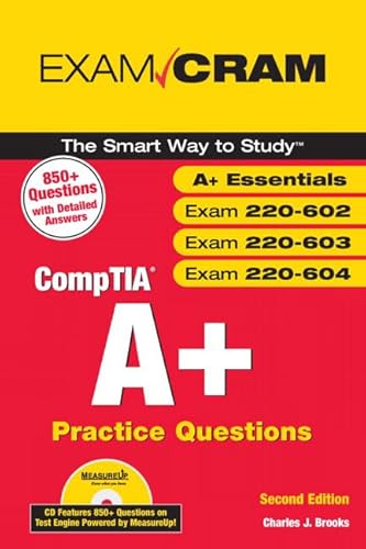 Beispielbild fr CompTIA A+ Practice Questions Exam Cram (Essentials, Exams 220-602, 220-603, 220-604) zum Verkauf von WorldofBooks