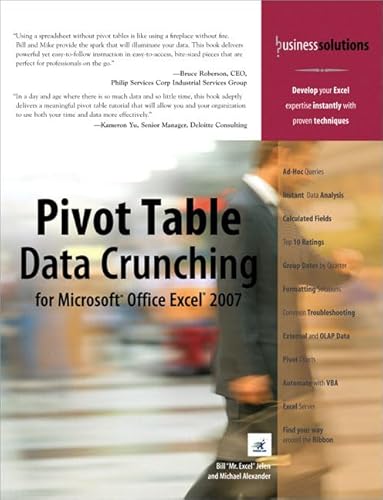 Pivot Table Data Crunching for Microsoft Office Excel 2007 (9780789736017) by Jelen, Bill; Alexander, Michael