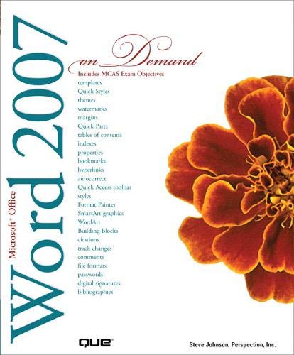 Stock image for Microsoft Office Word 2007 on Demand for sale by Better World Books: West