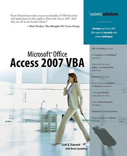 Beispielbild fr Microsoft Office Access 2007 VBA zum Verkauf von Better World Books