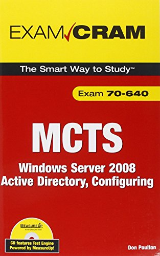 Stock image for MCTS 70-640 Exam Cram: Windows Server 2008 Active Directory, Configuring for sale by SecondSale