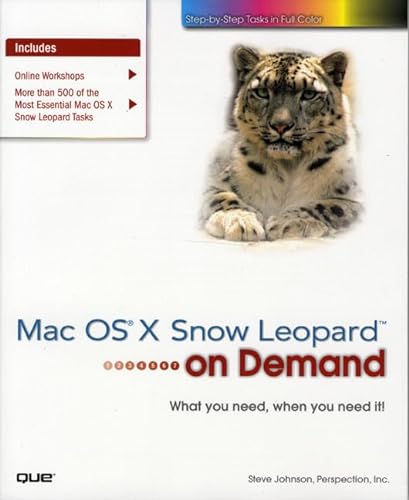 MAC OS X Snow Leopard On Demand (9780789739858) by Johnson, Steve