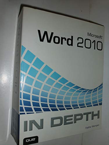 Stock image for Microsoft Word 2010 In Depth for sale by BookHolders