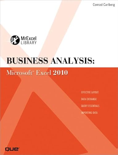 Beispielbild fr Business Analysis : Microsoft Excel 2010 zum Verkauf von Better World Books