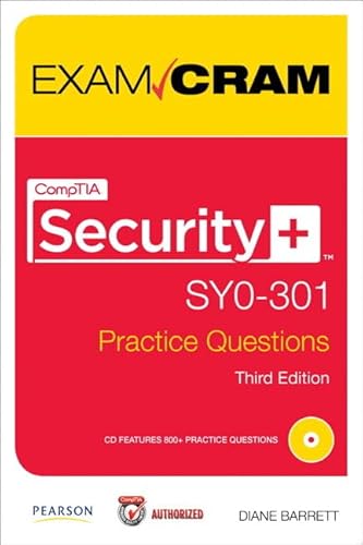 Imagen de archivo de CompTIA Security+ SY0-301 Practice Questions Exam Cram (3rd Edition) a la venta por Wonder Book