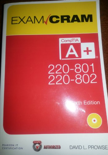 Beispielbild fr Comptia A+ 220-801 and 220-802 Authorized Exam Cram zum Verkauf von SecondSale