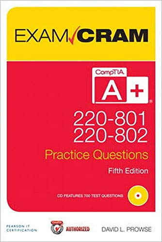 Beispielbild fr CompTIA a+ 220-801 and 220-802 Practice Questions Exam Cram zum Verkauf von Better World Books