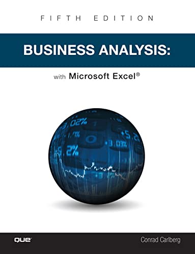 9780789759580: Business Analysis with Microsoft Excel