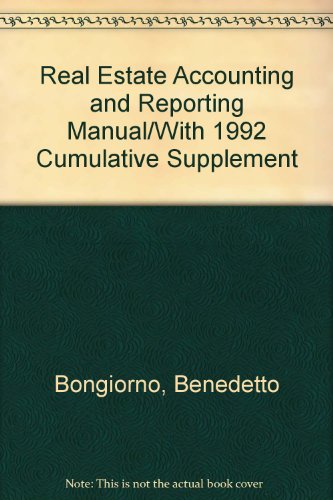 Beispielbild fr Real Estate Accounting and Reporting Manual/With 1992 Cumulative Supplement zum Verkauf von HPB-Red
