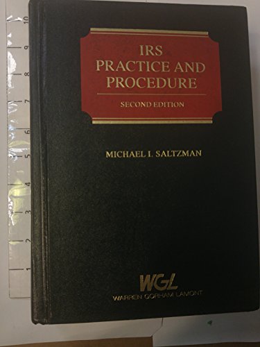 Beispielbild fr IRS Practice and Procedure (Service) zum Verkauf von Better World Books