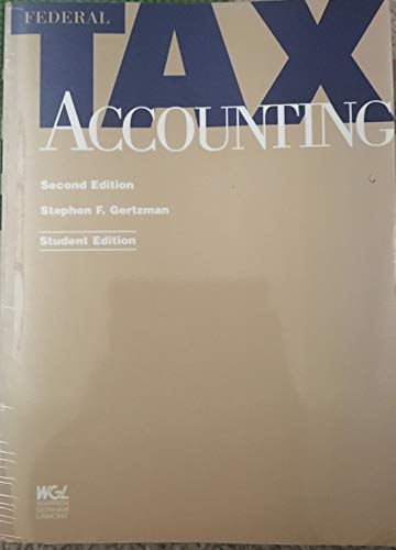 Beispielbild fr Federal tax accounting zum Verkauf von Jenson Books Inc