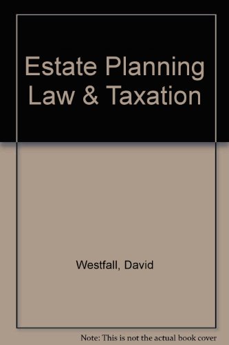 9780791320099: Estate Planning Law & Taxation