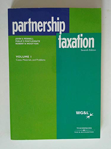 9780791366943: Partnership Taxation Volume 1 - Cases Materials and Problems (Volume 1)