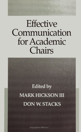 Stock image for Effective communication for academic chairs. (SUNY series in speech communication). Ex-Library. for sale by Yushodo Co., Ltd.
