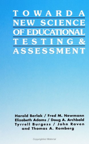 Beispielbild fr Toward a New Science of Educational Testing and Assessment zum Verkauf von Better World Books